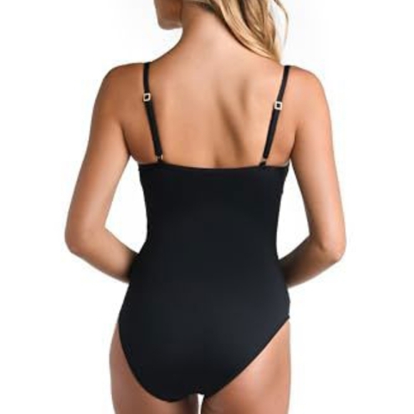 La Blanca Elegant Black One-Piece Swimsuit, Brand New, Size 4 - Picture 2 of 4
